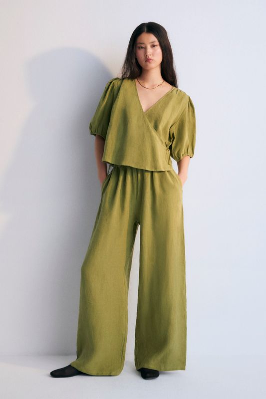 the new society Hera mujer blusa oliva Ofertas especiales