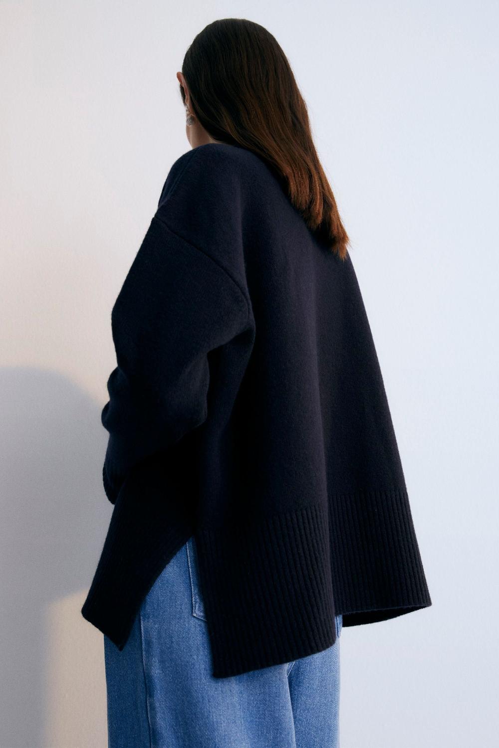 the new society Nikos Woman Jumper Navy Tienda