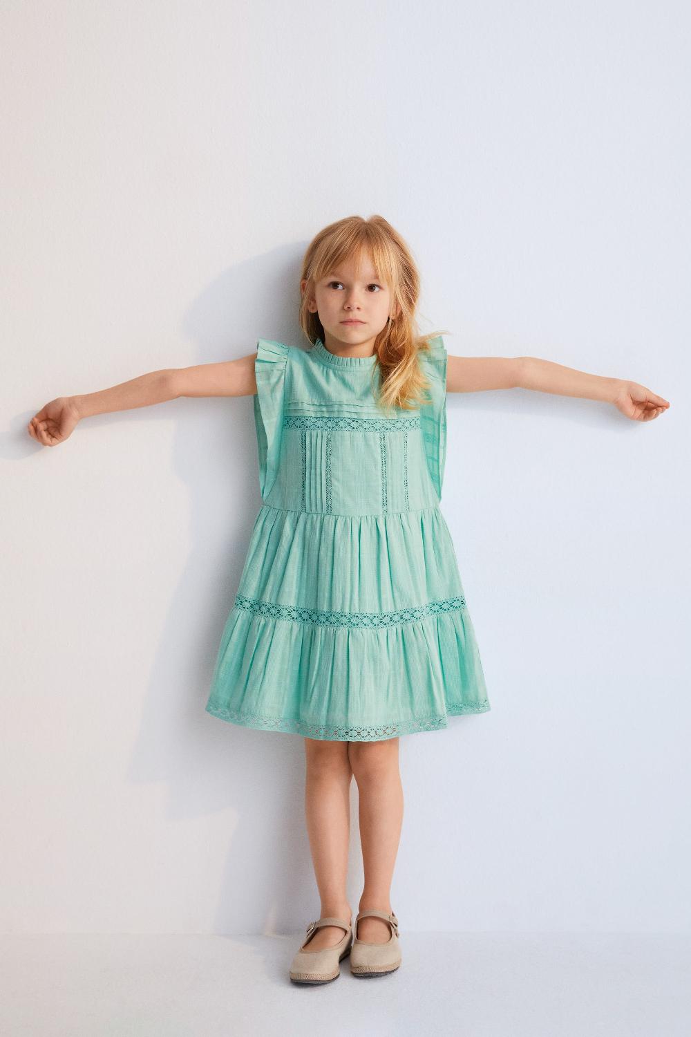 the new society Vestido corfú jade