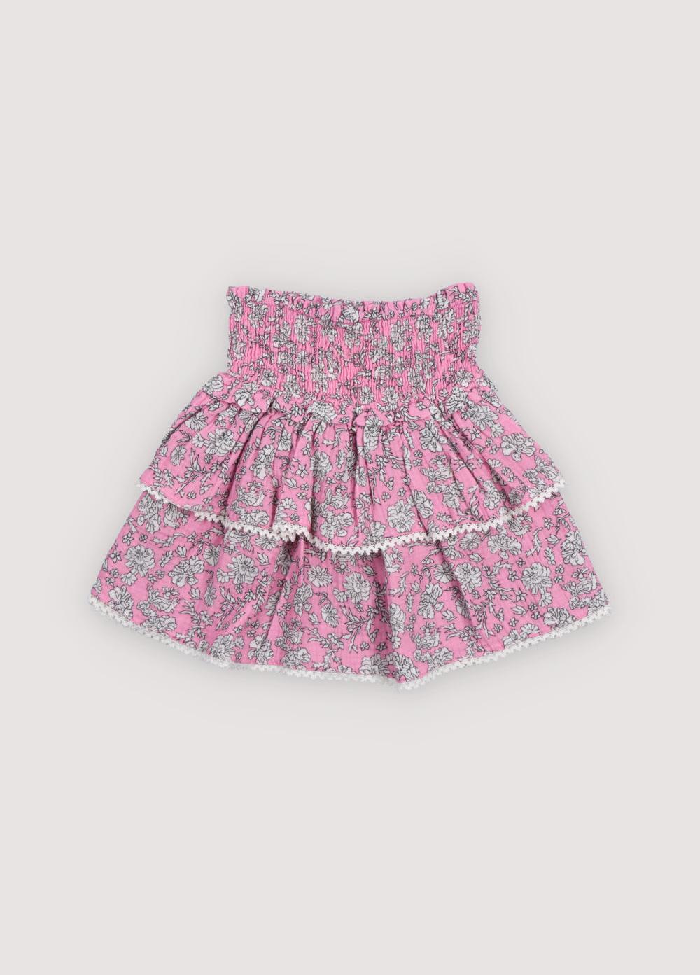 the new society Melina Skirt Peony Hibiscus estampado En línea