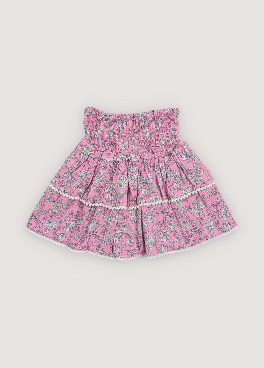 the new society Melina Skirt Peony Hibiscus estampado En línea