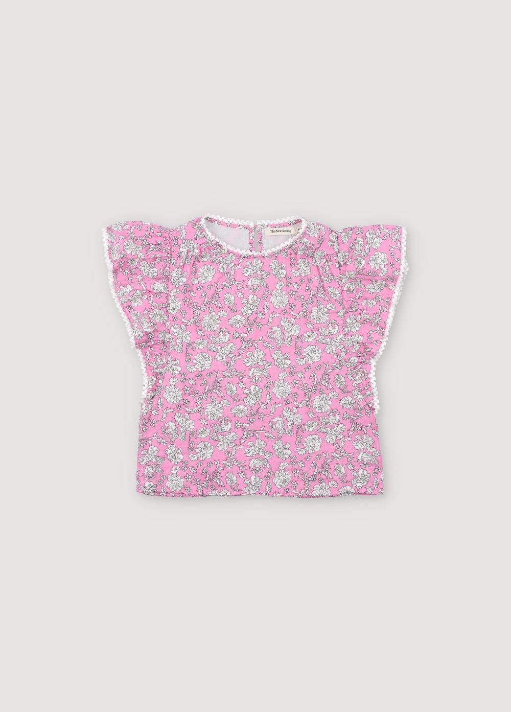 the new society Melina blusa peony hibiscus estampado Outlet