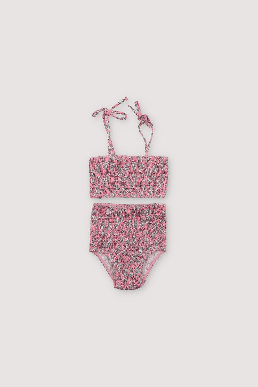 the new society Bikini niña peony hibiscus impresión