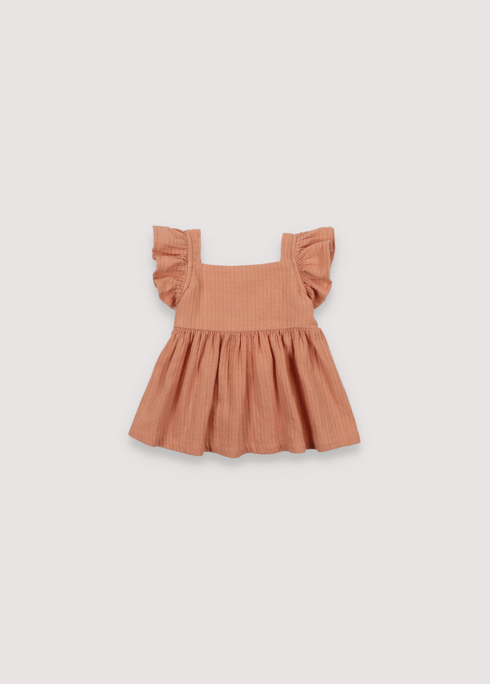 the new society Valley Baby Dress Canyon Clay_sampling 6m