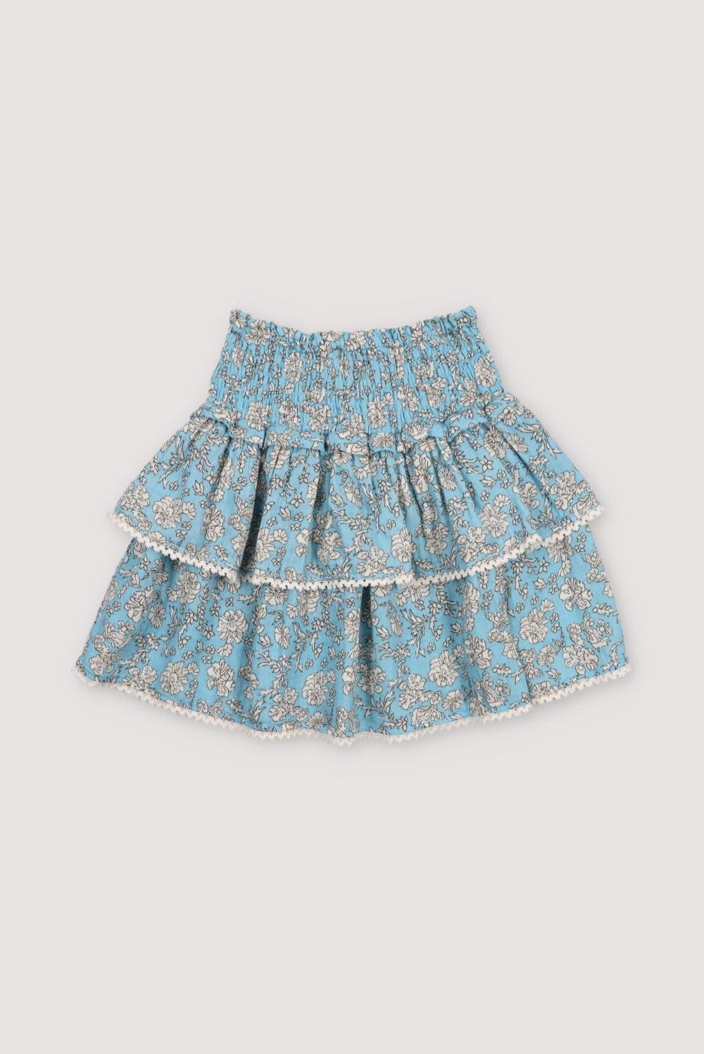 the new society Melina falda peony polvo estampado azul En línea