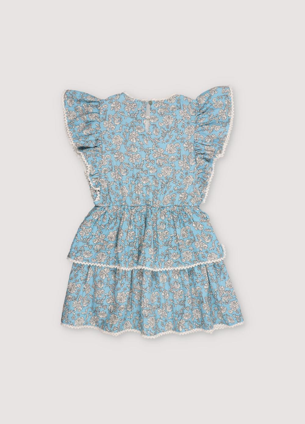 the new society Melina Dress Peony Powder Blue estampado Outlet