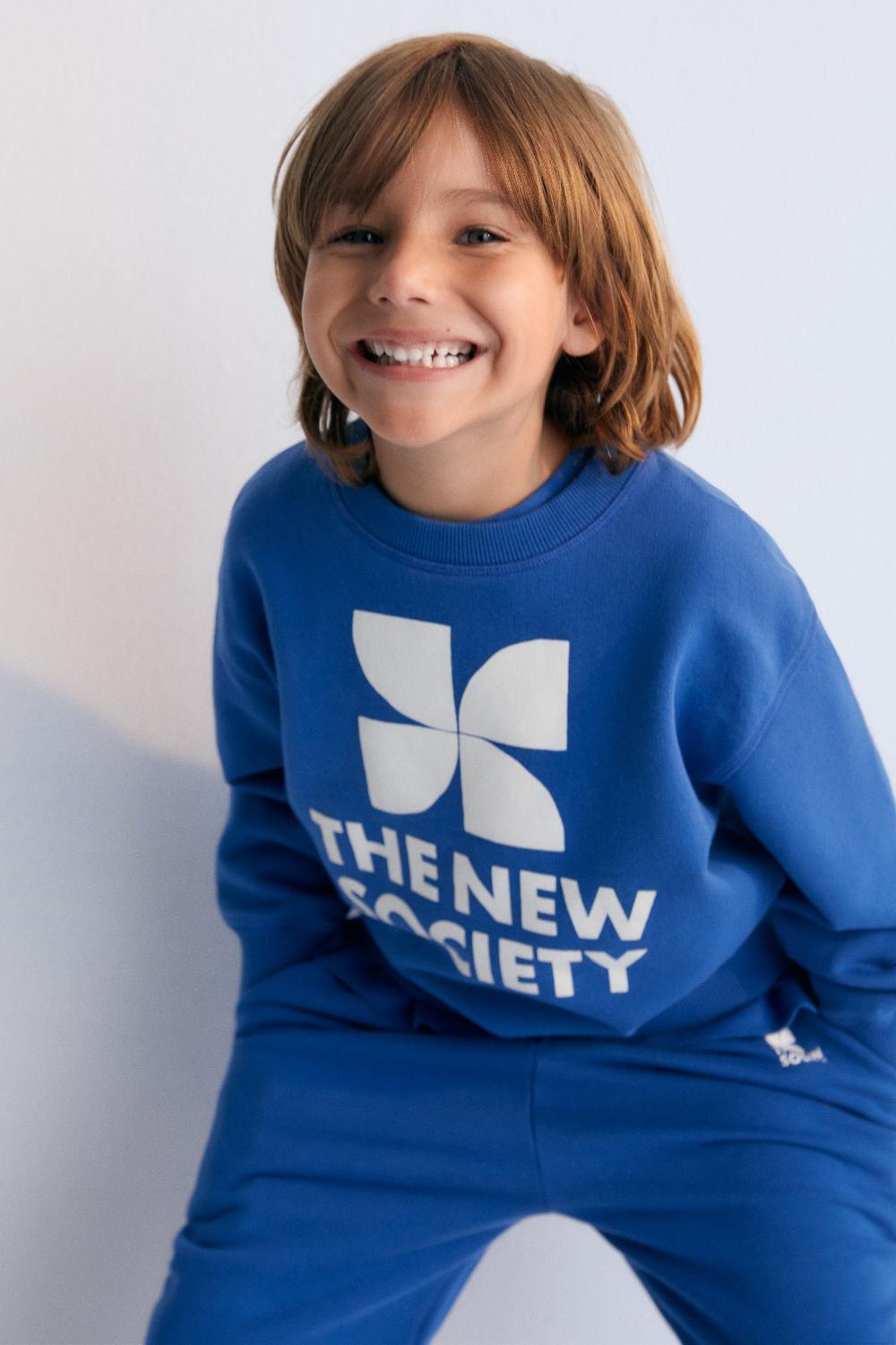 the new society Sudadera mykonos cobalto Ventas relámpago