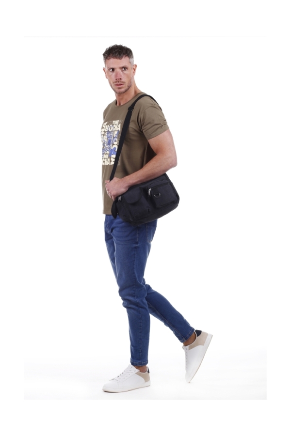 the time of bocha polo team Bandolera Canvas Hombre The Time Of Bocha QV1BAND2 Negro Mejor oferta