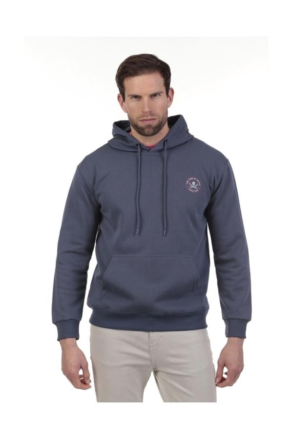 the time of bocha polo team Sudadera Canguro Hombre The Time Of Bocha QV1SCANGU Denim