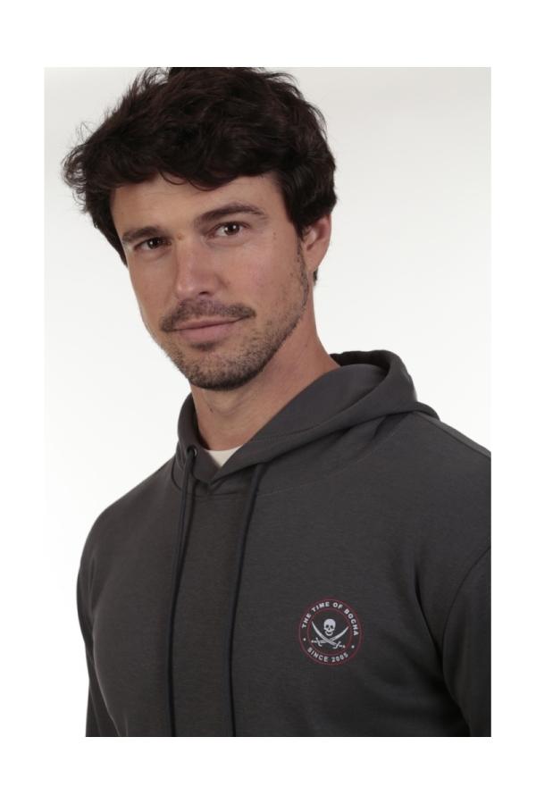 the time of bocha polo team Sudadera Canguro Hombre The Time Of Bocha QV1SCANGU Antracit Última moda
