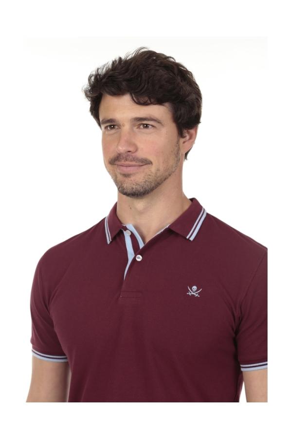 the time of bocha polo team Polo Pirata Hombre The Time Of Bocha QV1PSTRIP Burdeos Rebajas top