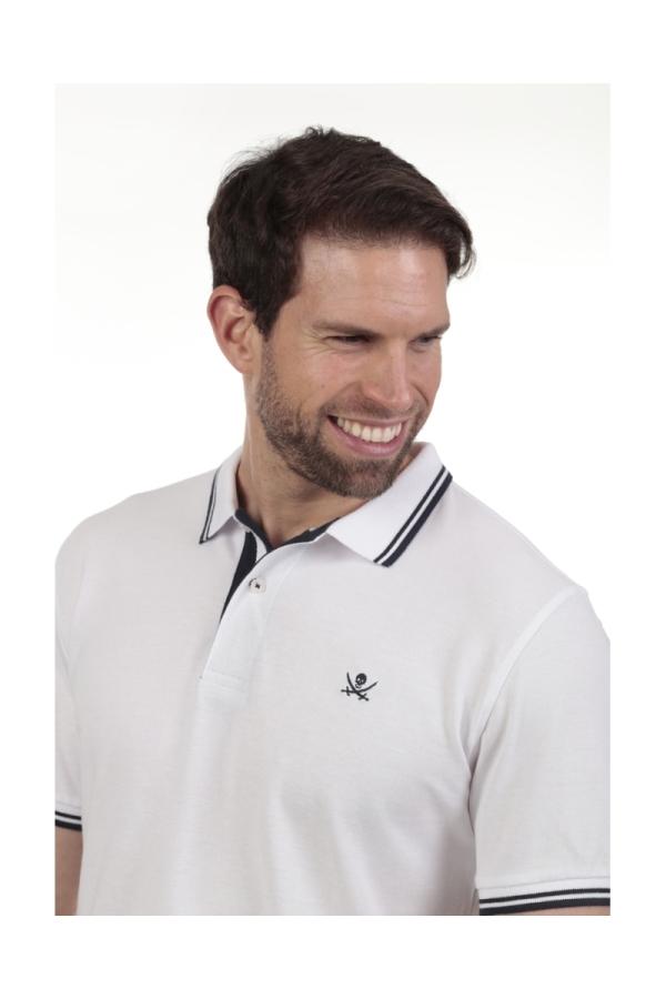 the time of bocha polo team Polo Pirata Hombre The Time Of Bocha QV1PSTRIP Blanco Envío gratis