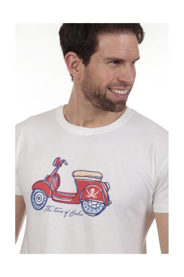 the time of bocha polo team Camiseta Little Moto Hombre The Time Of Bocha QV1C26 Blanco Devoluciones gratuitas