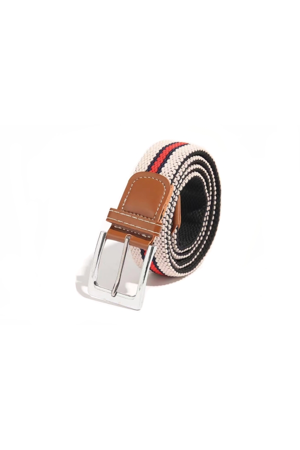 the time of bocha polo team Cinturon Elastico Punta Piel Hombre The Time Of Bocha QV1TB031 Bl.Mr.Rj