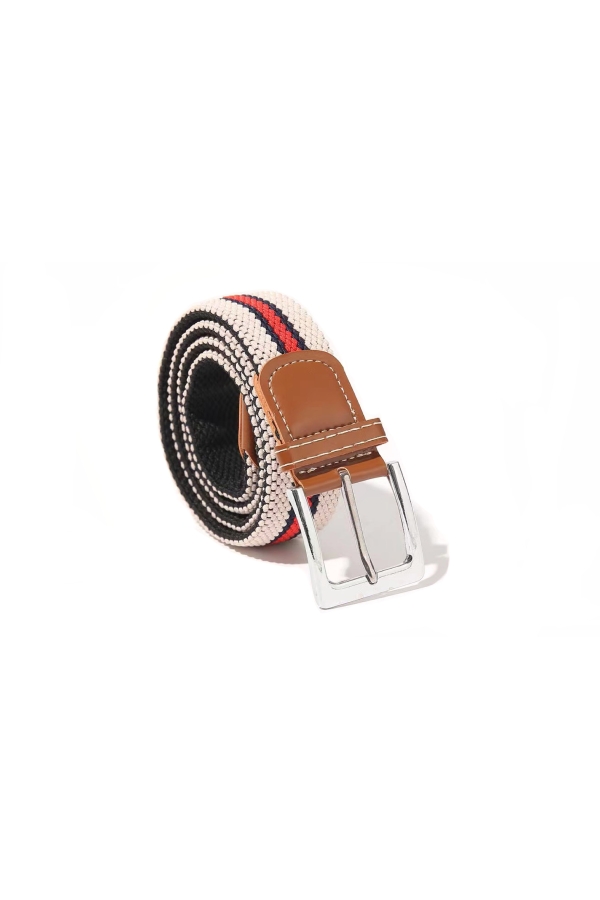 the time of bocha polo team Cinturon Elastico Punta Piel Hombre The Time Of Bocha QV1TB031 Bl.Mr.Rj Rebajas de fábrica