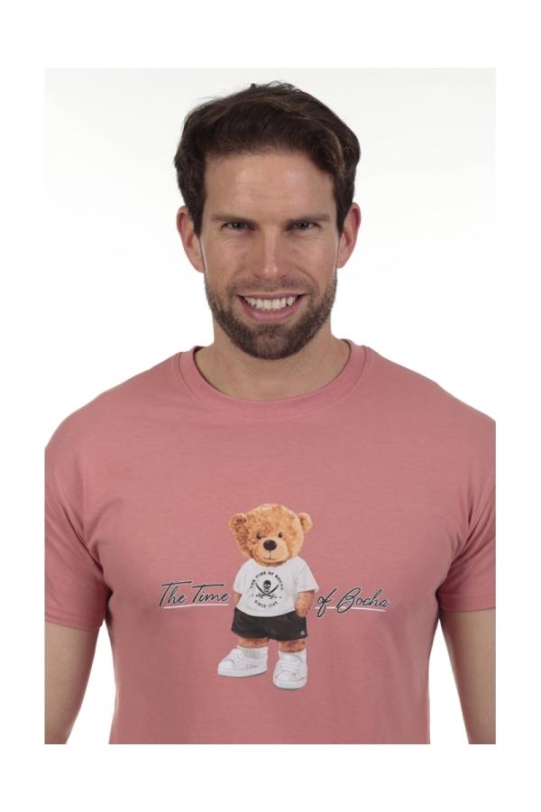 the time of bocha polo team Camiseta Bear Hombre The Time Of Bocha QV1C21 Rosa Envío gratis
