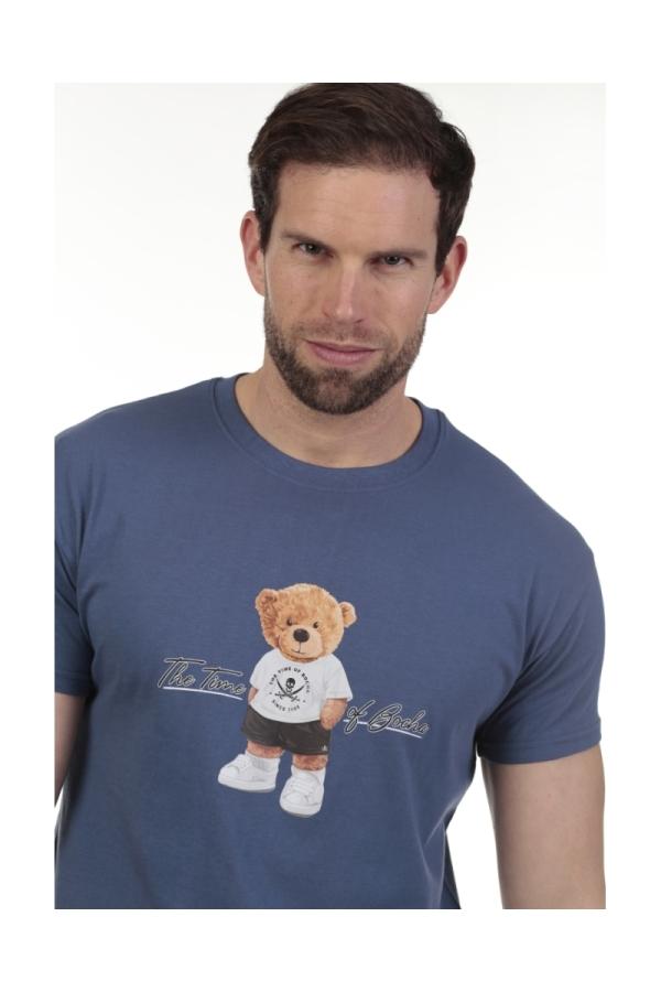 the time of bocha polo team Camiseta Bear Hombre The Time Of Bocha QV1C21 Denim Últimos 3 días
