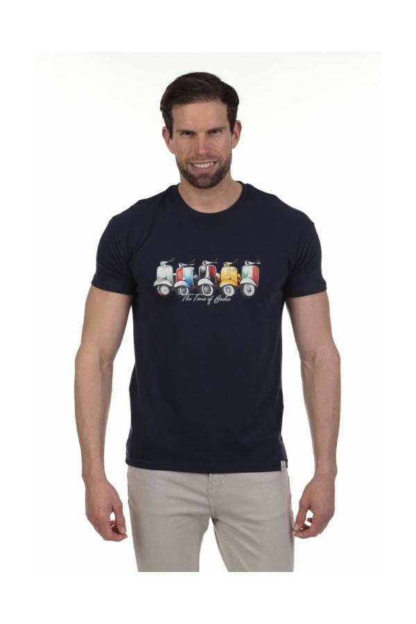the time of bocha polo team Camiseta Scooters Hombre The Time Of Bocha QV1C19 Marino