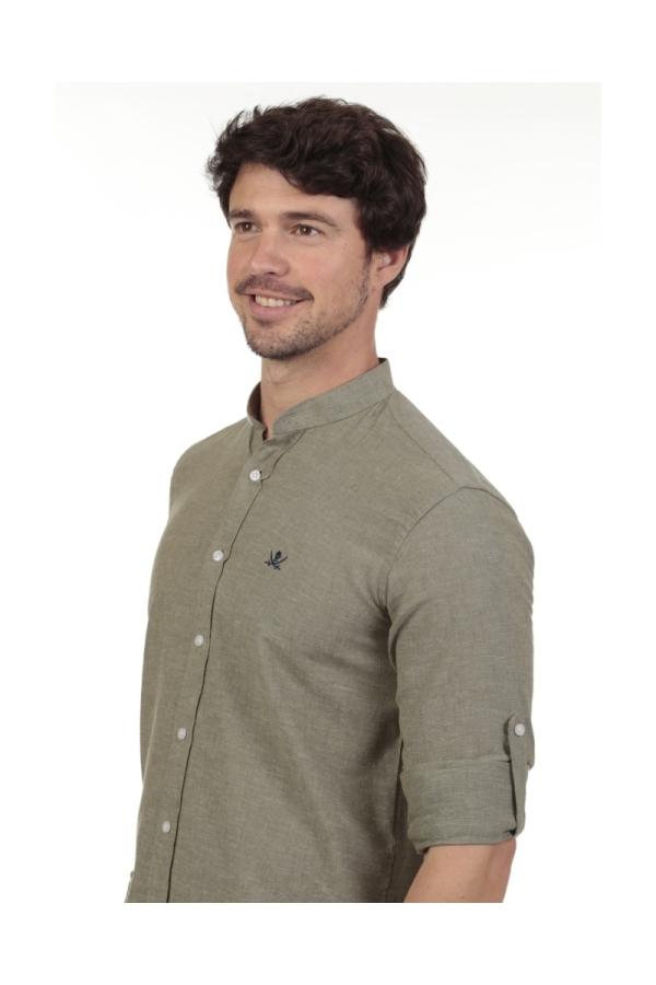 the time of bocha polo team Camisa Lino Cuello Mao Hombre The Time Of Bocha QV1MAO 709 Precio ultrabajo