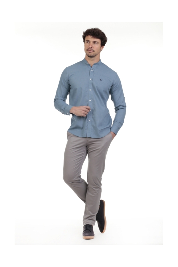 the time of bocha polo team Camisa Lino Cuello Mao Hombre The Time Of Bocha QV1MAO 704 En línea