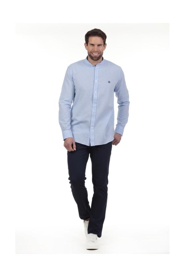 the time of bocha polo team Camisa Lino Cuello Mao Hombre The Time Of Bocha QV1MAO 703 Outlet