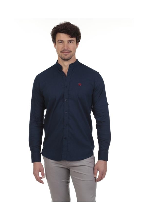 the time of bocha polo team Camisa Lino Cuello Mao Hombre The Time Of Bocha QV1MAO 702