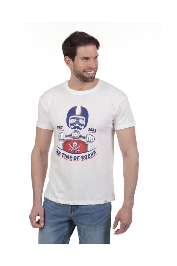 the time of bocha polo team Camiseta Motorino 2005 Hombre The Time Of Bocha QV1C07 Blanco Libre de impuestos