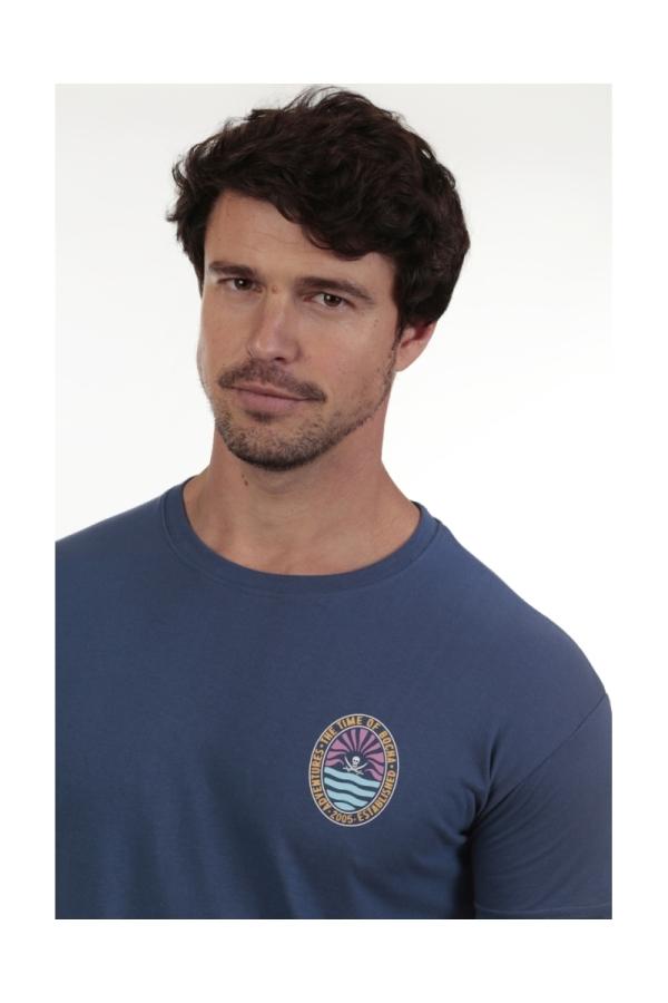 the time of bocha polo team Camiseta Adventure Hombre The Time Of Bocha QV1C06 Denim Última moda
