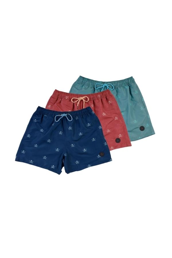 the time of bocha polo team Pack 3 Bañadores Hombre The Time Of Bocha QV1PK.SP Denim-Rojo-Verde