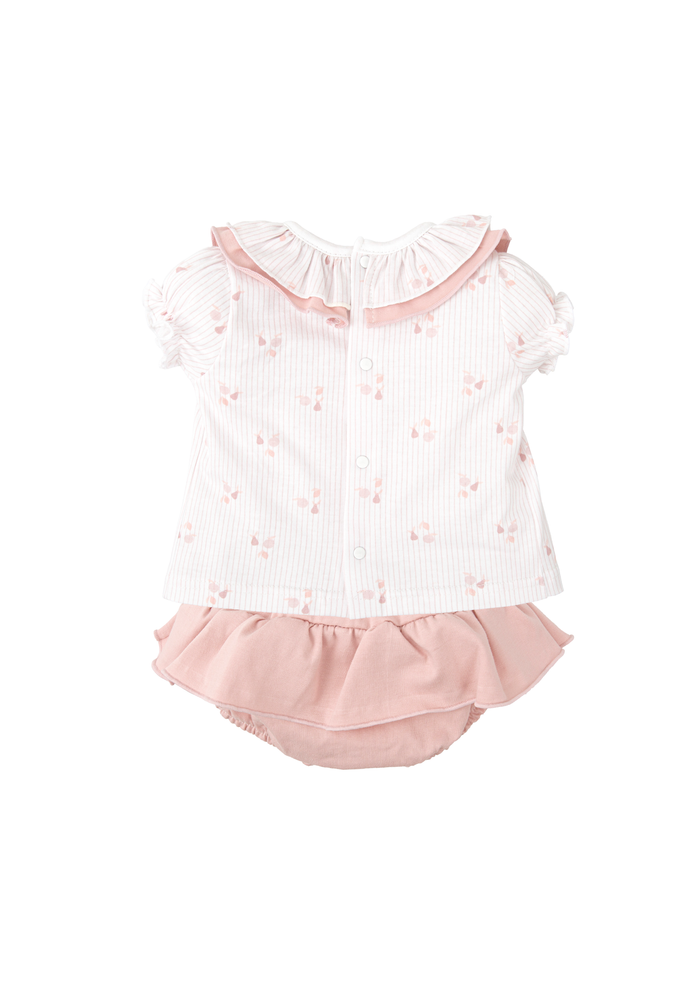 tiamia Conjunto ranita volantes + camiseta fantasía Precio ultrabajo