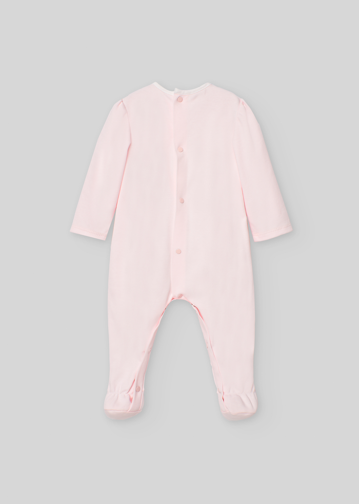 tiamia Pelele niña c/pie y pechera "interlock" En oferta