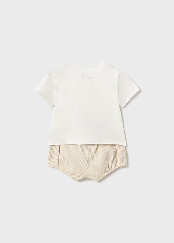 tiamia Conjunto pantalón corto y camiseta osito recién nacido Envío gratis