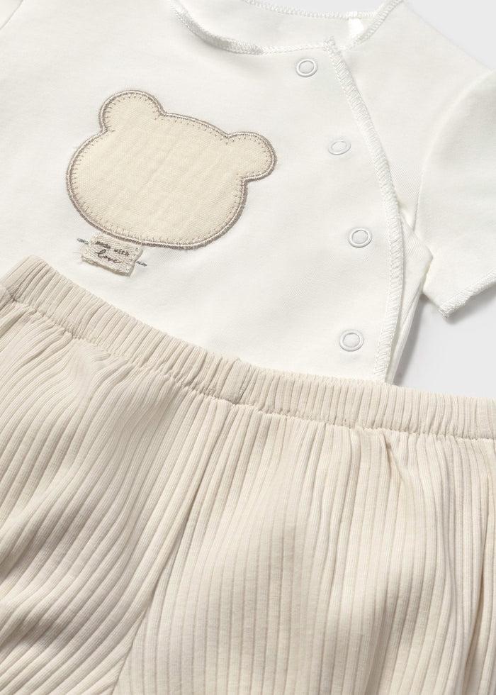tiamia Conjunto pantalón corto y camiseta osito recién nacido Envío gratis