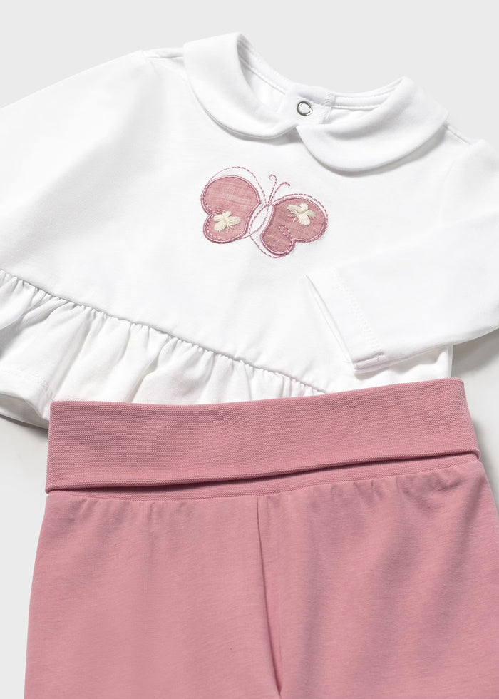 tiamia Conjunto polaina y camiseta manga larga recién nacida Últimos 3 días