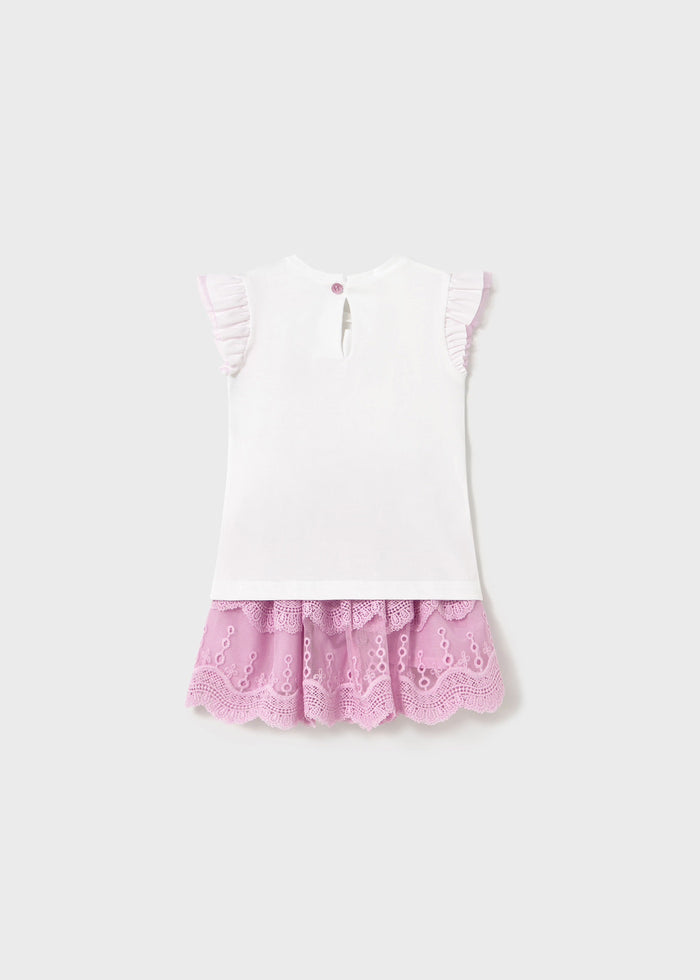 tiamia Conjunto falda tul y camiseta bebé Últimos 2 días