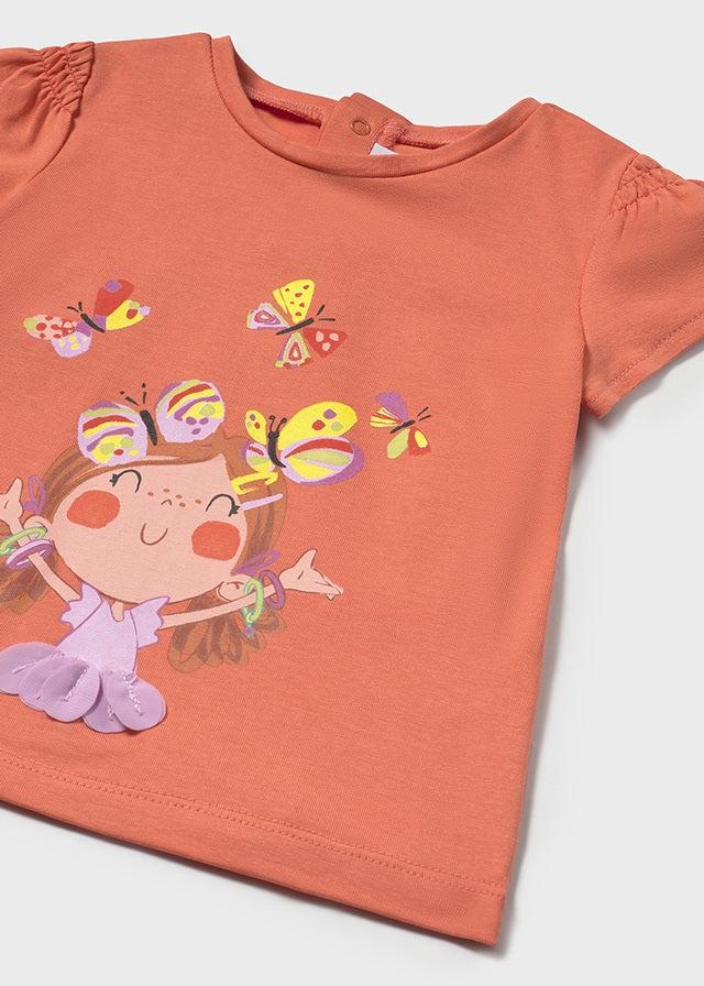 tiamia Camiseta m/c bordado bebé niña Último día