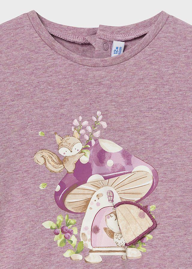 tiamia Camiseta m/l aplique bebé Promoción trimestral