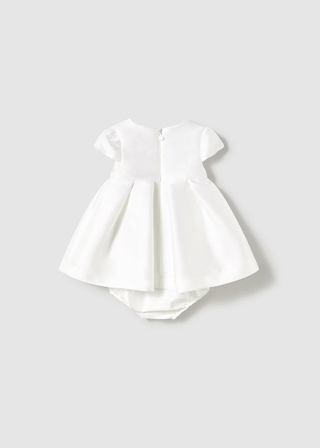 tiamia Vestido con cubrepañal mikado recién nacida Precio ultrabajo