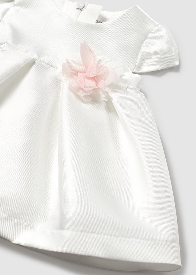 tiamia Vestido con cubrepañal mikado recién nacida Precio ultrabajo