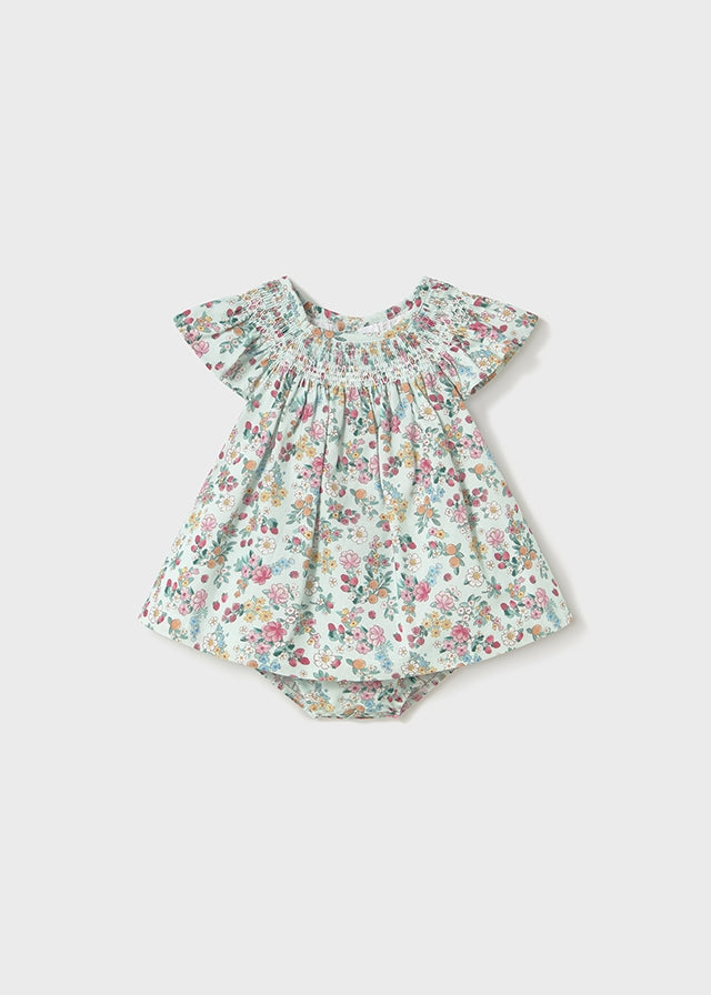 tiamia Vestido con cubrepañal florecitas recién nacida