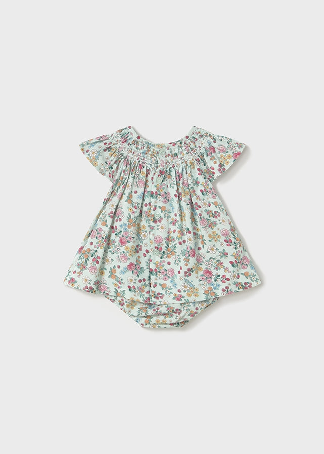 tiamia Vestido con cubrepañal florecitas recién nacida En línea