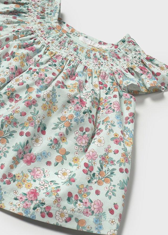 tiamia Vestido con cubrepañal florecitas recién nacida En línea