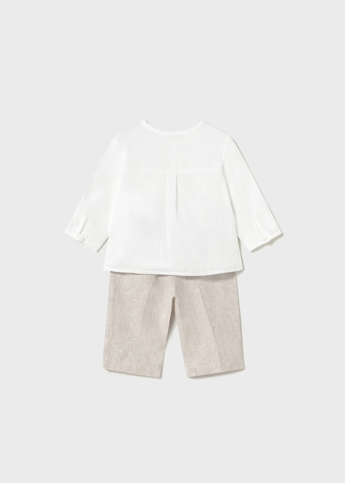 tiamia Conjunto pantalón largo y camisa recién nacido Liquidación