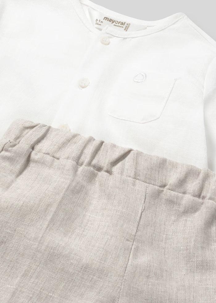 tiamia Conjunto pantalón largo y camisa recién nacido Liquidación