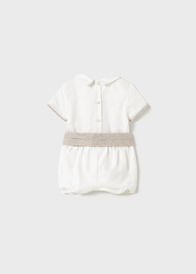 tiamia Conjunto ceremonia pantalón corto y camisa recién nacido Limitado a 3 días