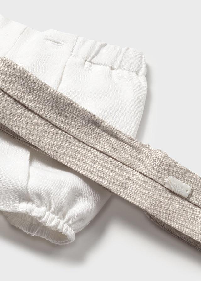 tiamia Conjunto ceremonia pantalón corto y camisa recién nacido Limitado a 3 días
