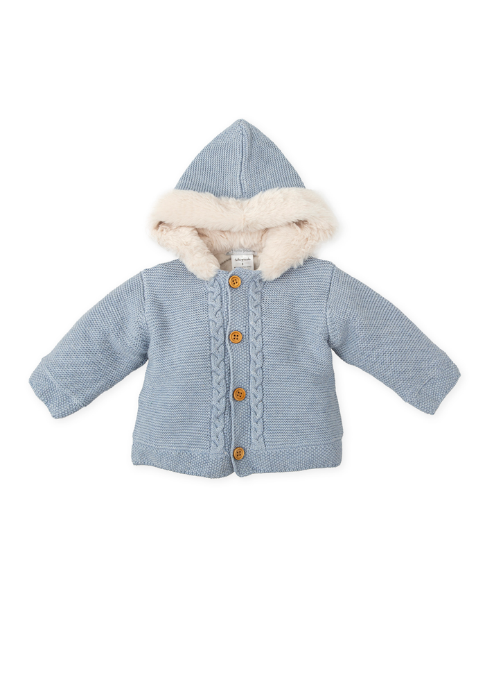 tiamia Chaquetón tricot azul bebé Liquidación