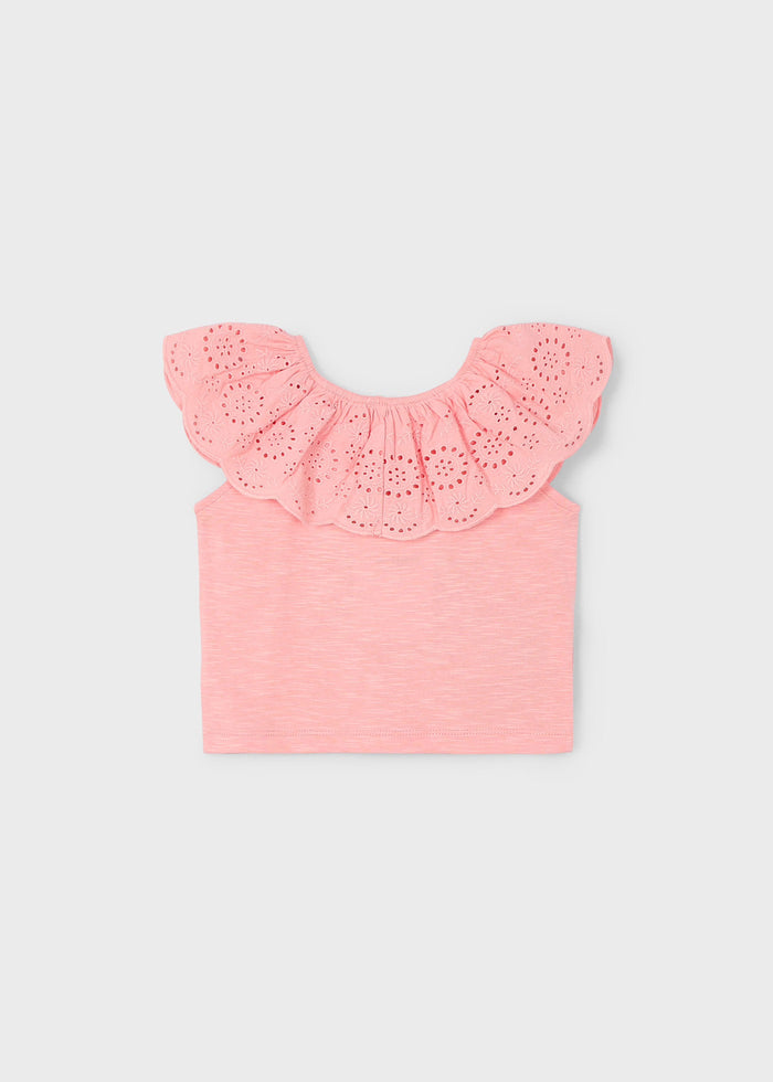 tiamia Camiseta volante perforado niña Mejor oferta