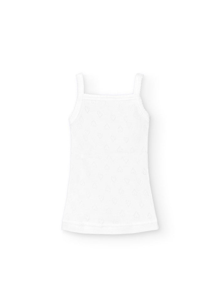 tiamia Camiseta tirante fino calado corazones Último día