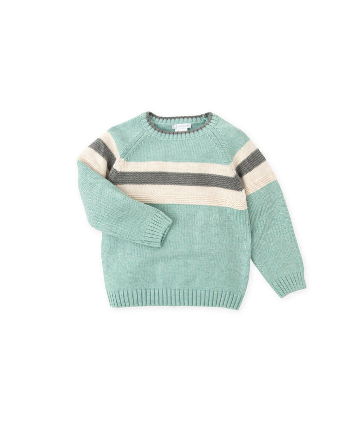 tiamia Jersey tricot rayas verde mar niño Rebajas de fin de temporada